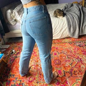 distressed Levi’s 501s